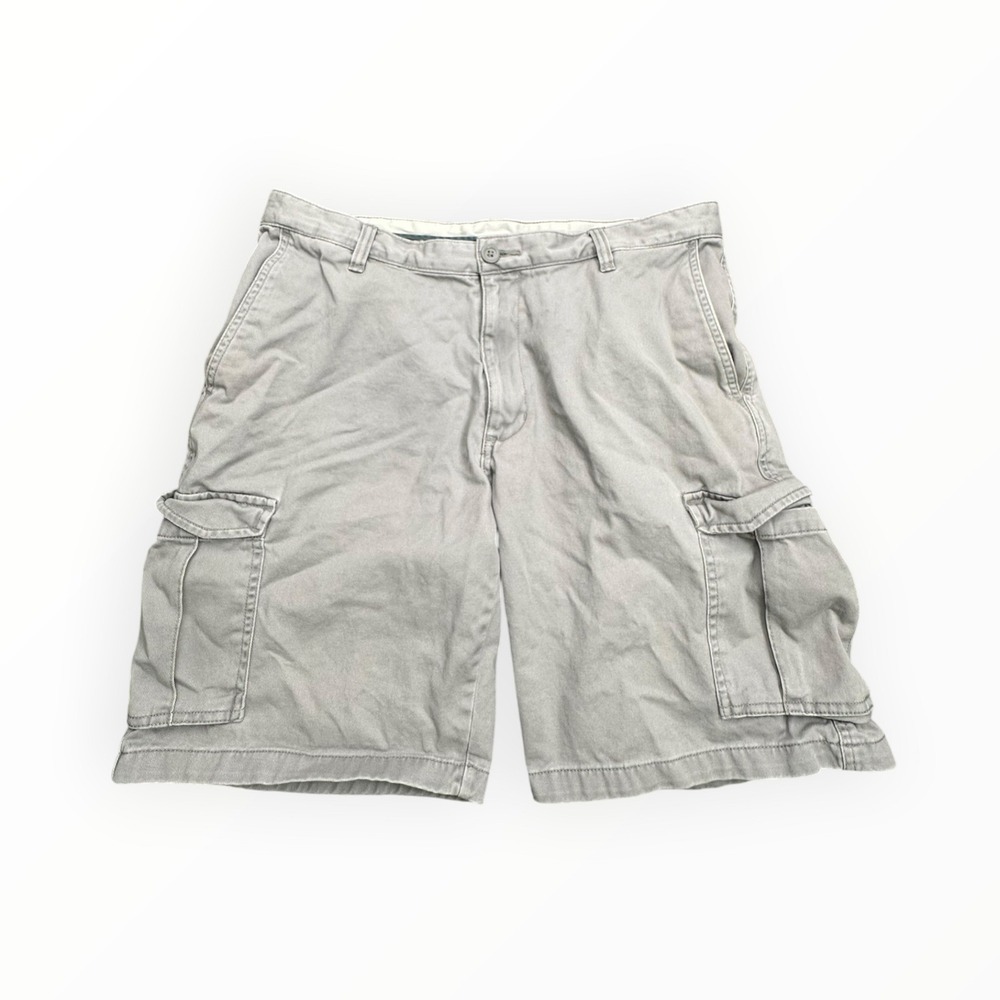 Narragansett‎ Traders Cargo Shorts Mens 36 Grey Flat Front Cotton Utility 10in L